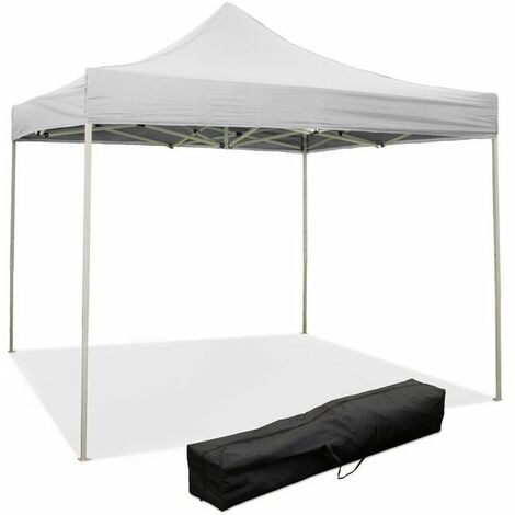 Gazebo pieghevole 3X6 bianco alluminio 40mm con teli laterali - prezzo  online