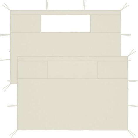 Gazebo Sidewalls with Windows 2 pcs Cream vidaXL