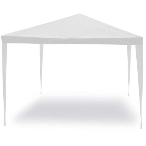 Gazebo Struttura in Acciaio Tessuto Bianco 3x2 metri