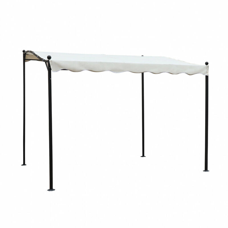 Gazebo veranda in acciaio pergola addossata autoportante 3x2,5 mt Cleopatra