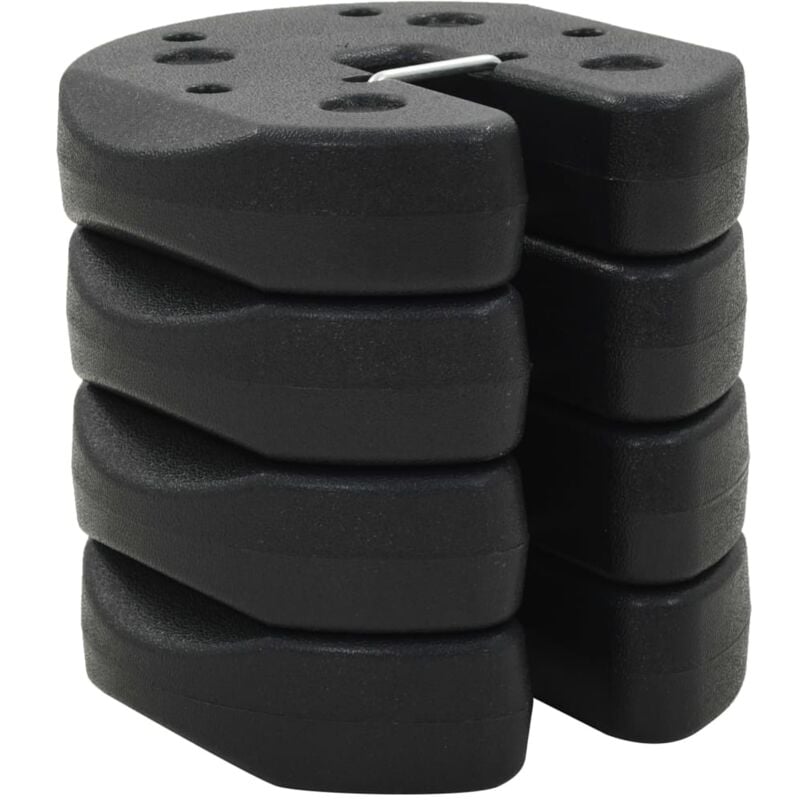 Vidaxl - Gazebo Weight Plates 4 pcs Black 220x50 mm Concrete