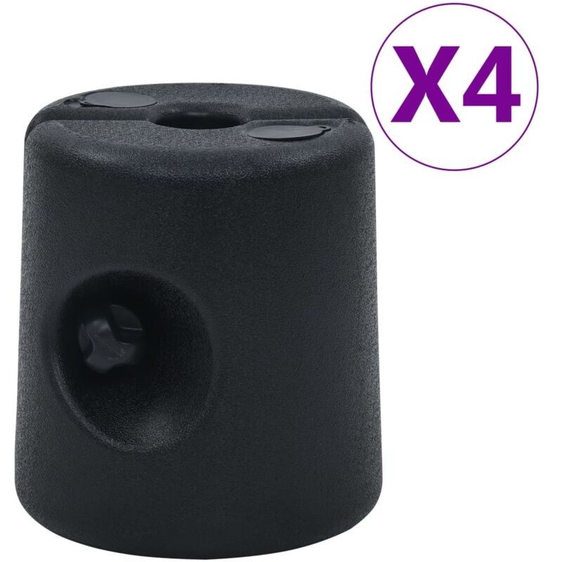 Vidaxl Gazebo Weights 4 Pcs Pe Black