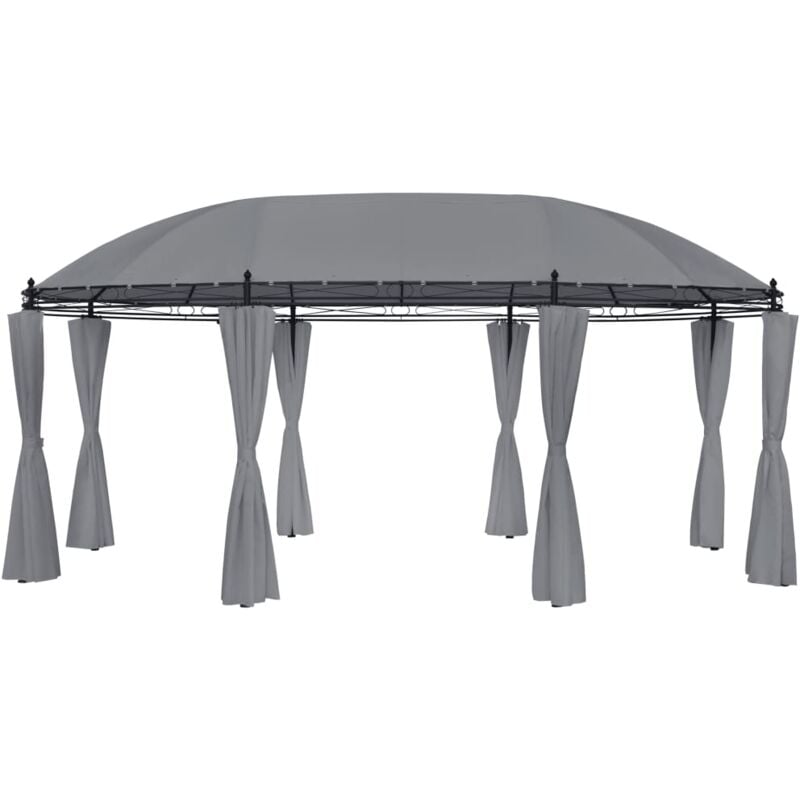 Gazebo with Curtains 520x349x255 cm Anthracite Vidaxl