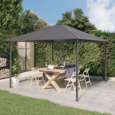 Gazebo with Roof 3x3 m Anthracite vidaXL