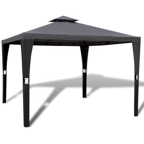 Gazebo with Roof 3x3 m Dark Grey