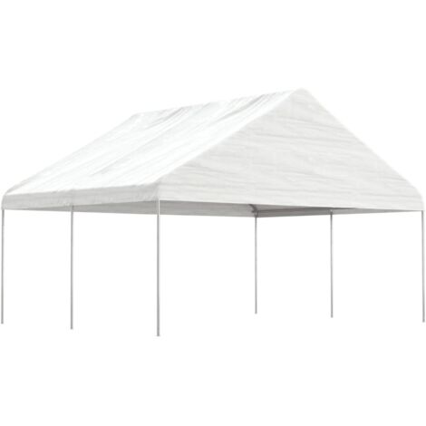Gazebo with Roof White 4.46x5.88x3.75 m Polyethylene vidaXL