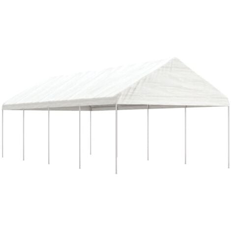 Gazebo with Roof White 8.92x4.08x3.22 m Polyethylene vidaXL