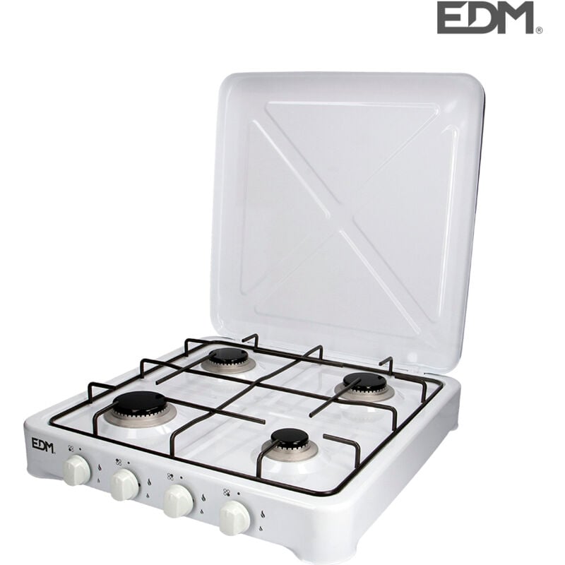 EDM - Cuisiniere a Gaz Emaille 4 Feu 50x50x12cm