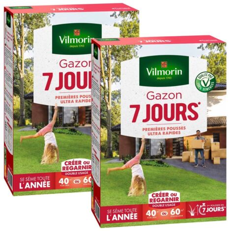 Gazon 7 jours - 1 kg (x2) Vilmorin