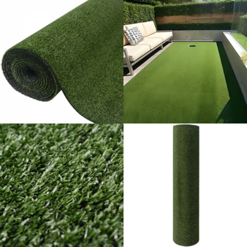 Gazon artificiel 7/9 mm 1x10 m Vert - Gazon Artificiel - Herbe Synthétique - Gazon Faux - Décoration Extérieur - Jardin - Home & Living