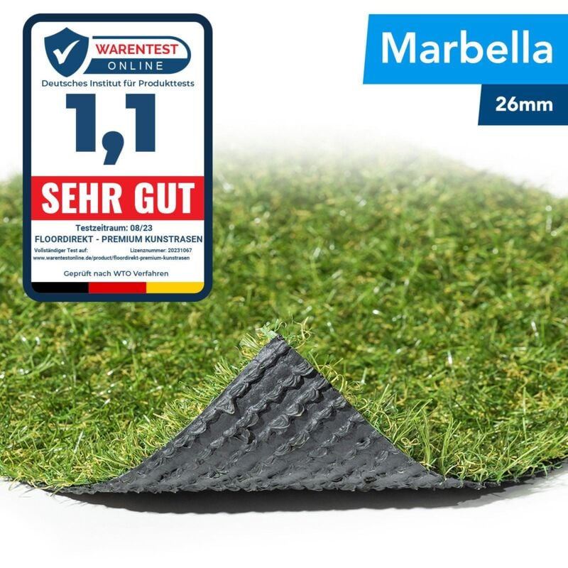 Pelouse artificielle Marbella Hauteur: 26 mm 100 x 400 cm