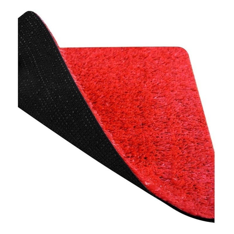 Gazon Artificiel Moquette Rouge 7mm Rouleau de 2x5m Tapis Synthétique Résistant Idéal pour Événements, Terrasses et Foires