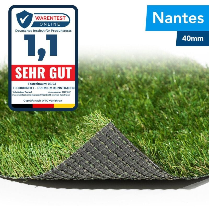 Pelouse artificielle Nantes Hauteur : 40 mm 200 x 150 cm - Vert