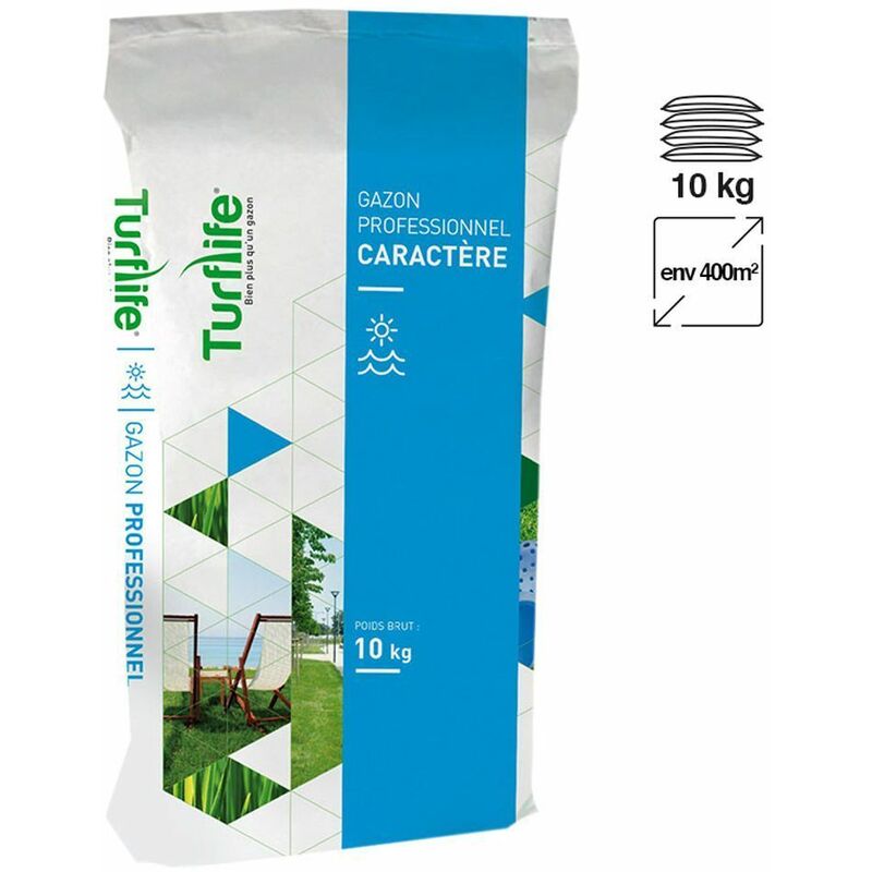 Racine - Gazon écologique Turflife sac n°13 10kg jusqu'à 400m²