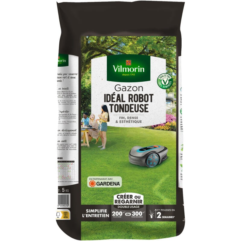 Vilmorin - Gazon idéal Robot Tondeuse sac de 5 kgs