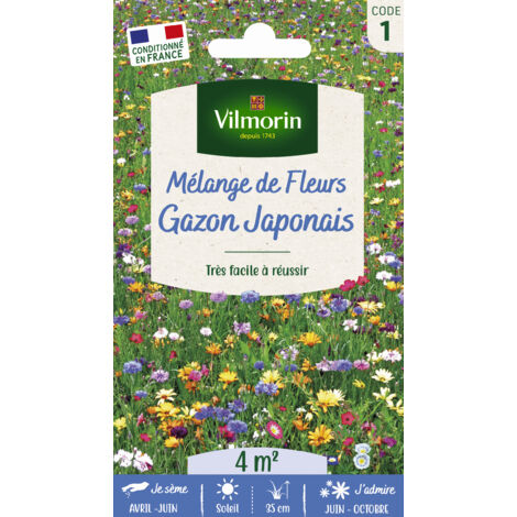 Gazon Japonais - 4 m² - Mélange de fleurs Vilmorin
