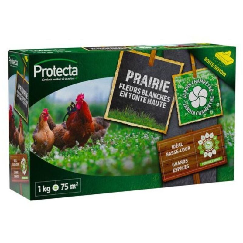 Gazon prairie et fleurs blanches - 1kg