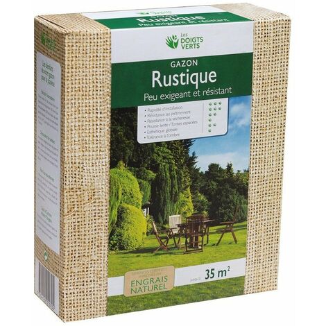 Gazon Rustique Enrichi 0.5 Kg  (environ 17m2) - Les Doigts Verts