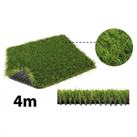 Gazon synthétique Yadira 32mm – Aspect ultra-réaliste vert olive – Largeur 4m – Résistant aux UV et intempéries – Drainage intégré