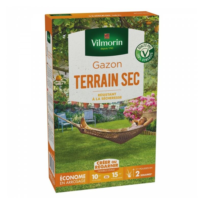 Gazon Terrain Sec 250 gr - Vilmorin