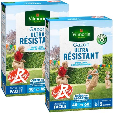 Gazon Ultra Résistant - Label Rouge - 1 kg (x2) Vilmorin