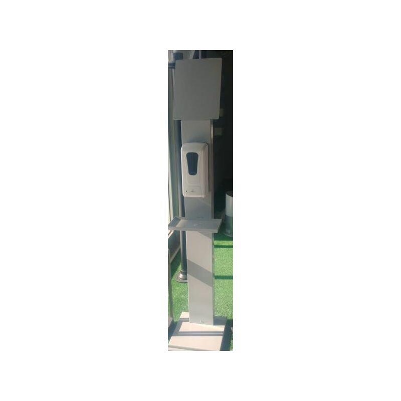 Image of Gb fissaggi PNT01 porta dispensatore da terra in metallo verniciato per igienizzante+guanti