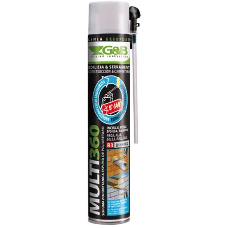G&B Schiuma Poliuretanica 'Gebofoam Multi 360'  Ml 825 Cf. 12 Pz