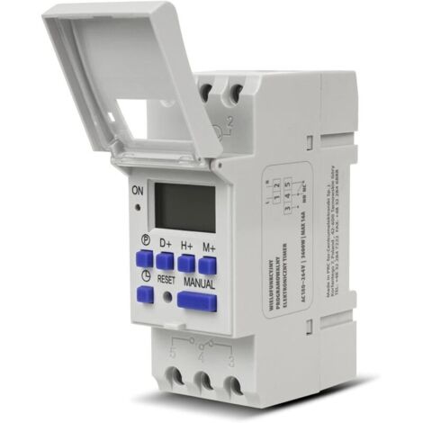 GB104 Pannello guida DIN 16A Timer digitale Max 240 programmi