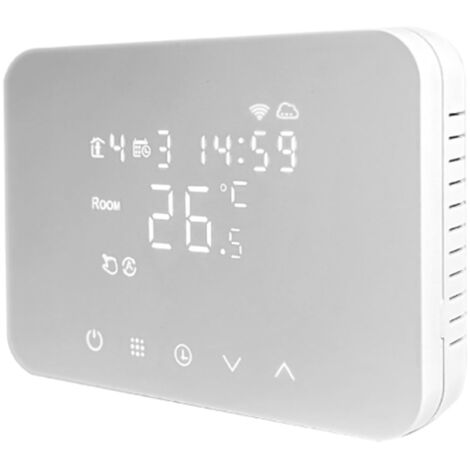 GBC Cronotermostato Wi-Fi Smart Touch Screen Bianco Compatibile Alexa e Google Home