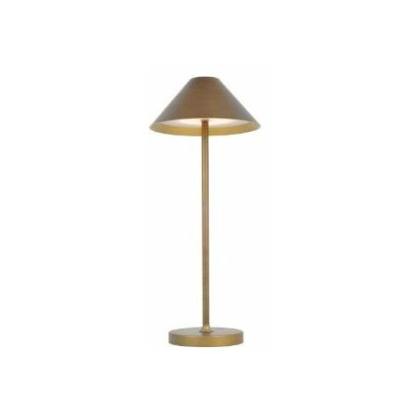 GBC Lampada da Tavolo Liberty Bronzo in Alluminio Ricaricabile 3W 3000k