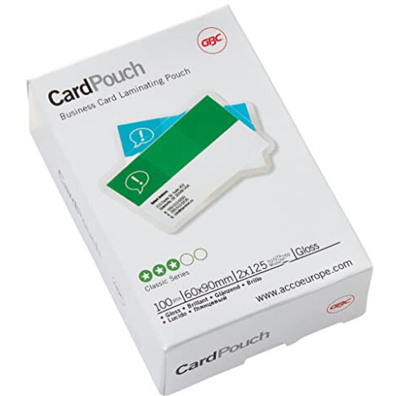 GBC Card Pouch pellicola per plastificatrice 100 pz