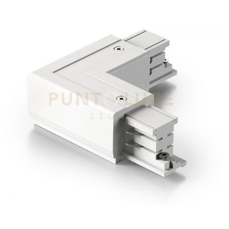 GBIC09- GIUNTO A "L" CONNETTORE DESTRO ELETTRICO-MECCANICO 220-240V PER SISTEMA BINARIO BIANCO