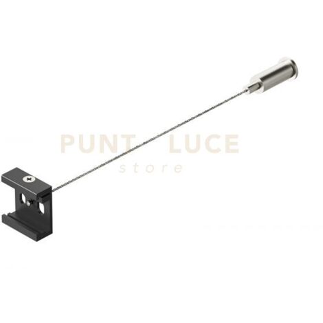 GBIS02- KIT SOSPENSIONE CAVO ACCIAIO MT2 PIU BLOCCACAVO COLORE NERO