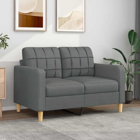 GBLY 2-Sitzer-Sofa Dunkelgrau 120 cm Stoff