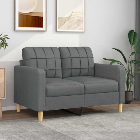 GBLY 2-Sitzer-Sofa Dunkelgrau 120 cm Stoff