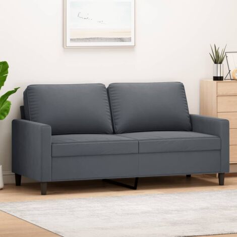 GBLY 2-Sitzer-Sofa Dunkelgrau 140 cm Samt