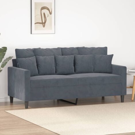 GBLY 2-Sitzer-Sofa Dunkelgrau 140 cm Samt