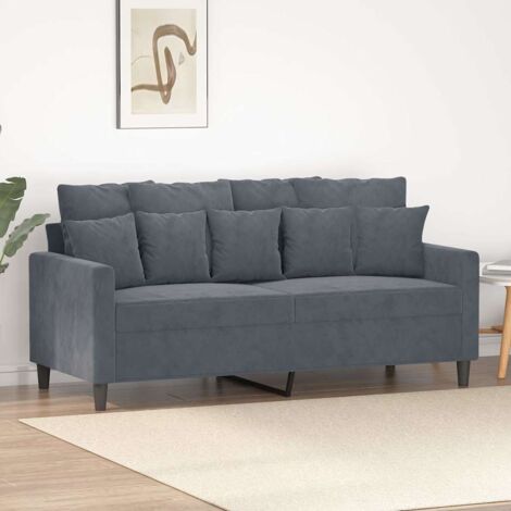 GBLY 2-Sitzer-Sofa Dunkelgrau 140 cm Samt