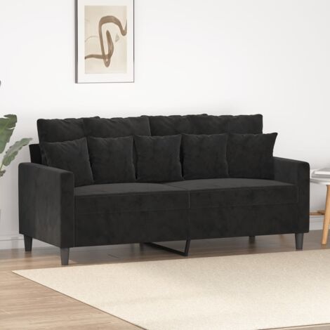 GBLY 2-Sitzer-Sofa Schwarz 140 cm Samt