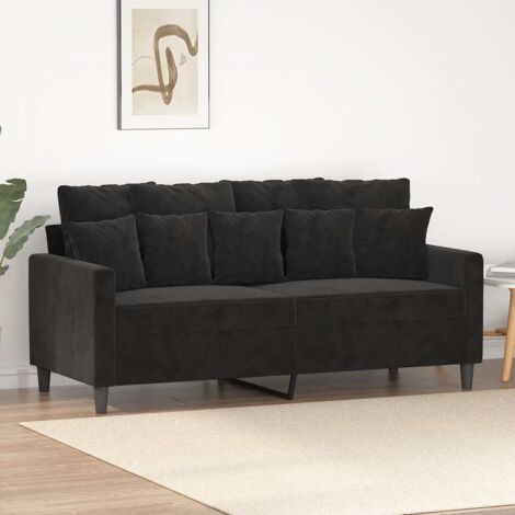 GBLY 2-Sitzer-Sofa Schwarz 140 cm Samt