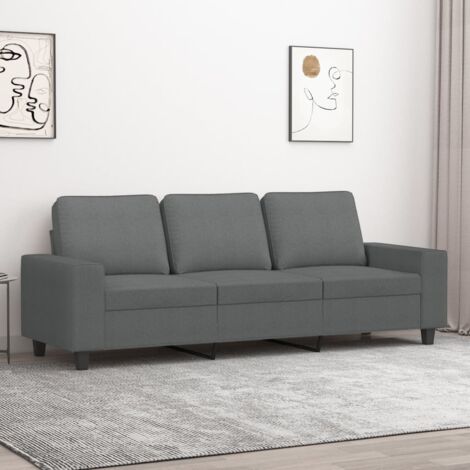 GBLY 3-Sitzer-Sofa Dunkelgrau 180 cm Stoff
