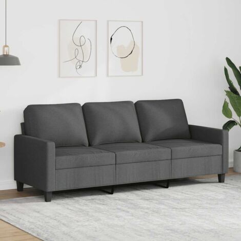 GBLY 3-Sitzer-Sofa Dunkelgrau 180 cm Stoff