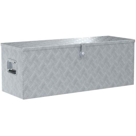 GBLY Aluminiumkiste 110,5×38,5×40 cm Silbern