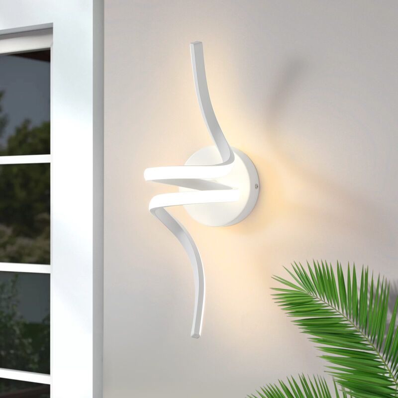Applique Murale led Intérieur Moderne : Applique Murale pour Escalier Couloir Salon Chambre Balcon Design Blanc Éclairage Mural Aluminium - 7W Blanc