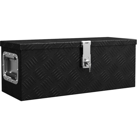 GBLY Aufbewahrungsbox Schwarz 60x23,5x23 cm Aluminium