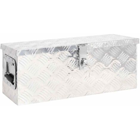 GBLY Aufbewahrungsbox Silbern 60x23,5x23 cm Aluminium