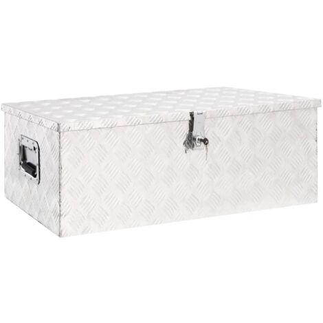 GBLY Aufbewahrungsbox Silbern 90x47x33,5 cm Aluminium