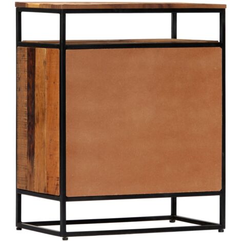 GBLY Beistellschrank 60x35x76 cm Massives Altholz und Stahl