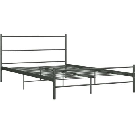 GBLY Bettgestell Grau Metall 120x200 cm