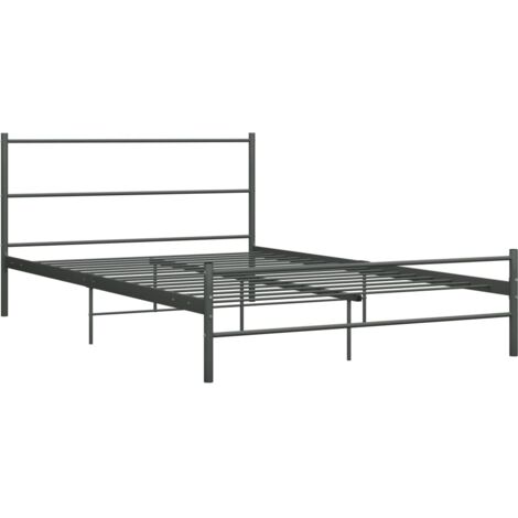 GBLY Bettgestell Grau Metall 160×200 cm